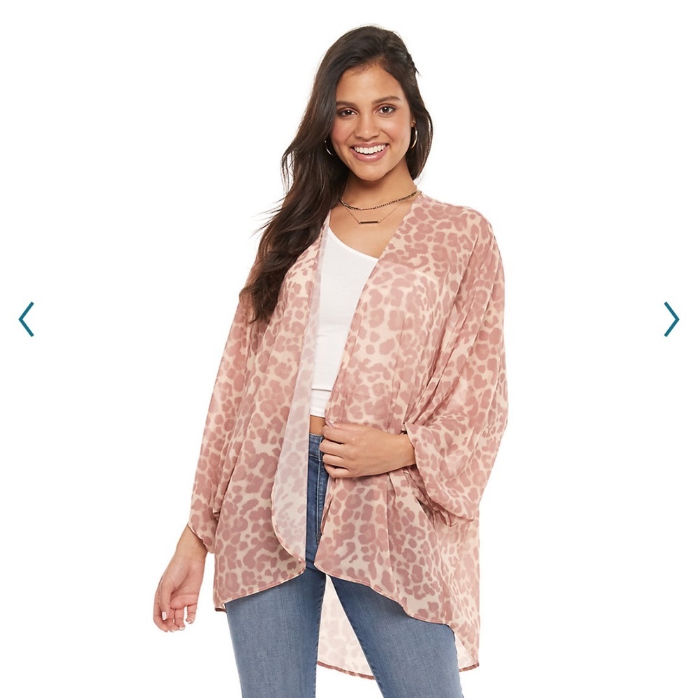 Pink Cheetah Leopard Print Kimono